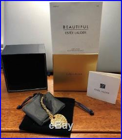 Estee Lauder Beautiful Loe Locket Solid Perfume Necklace New Boxed