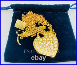 Estee Lauder Beautiful Love Locket EMPTY Solid Perfum Necklace 2017 CASE New