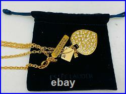 Estee Lauder Beautiful Love Locket EMPTY Solid Perfum Necklace 2017 CASE New