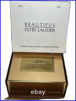 Estee Lauder Beautiful Watering Can Solid Perfume Compact 2001 Full Unused