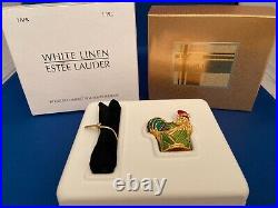 Estee Lauder Bejeweled Rooster Solid Perfume Compact By Judith Leiber