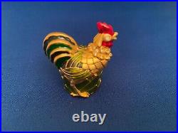 Estee Lauder Bejeweled Rooster Solid Perfume Compact By Judith Leiber