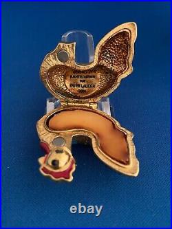 Estee Lauder Bejeweled Rooster Solid Perfume Compact By Judith Leiber