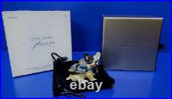 Estee Lauder Blue Ribbon Bulldog Jay Strongwater Solid Perfume Compact w Box