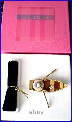 Estee Lauder Boat Ride Pleasures Solid Perfume Compact 2002 FULL IN BOX