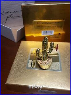 Estee Lauder CACTUS Pleasures Solid Perfume Compact with Pouch and Box