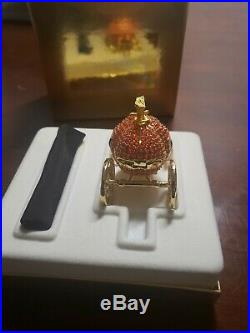 Estee Lauder CINDERELLAS COACH Crystal Pumpkin Solid Perfume Compact MIB