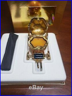 Estee Lauder CINDERELLAS COACH Crystal Pumpkin Solid Perfume Compact MIB