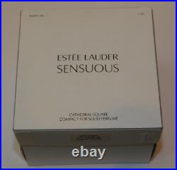 Estee Lauder Cathedral Square Solid Perfume Compact, Sensuous, 2008, Pouch, Box