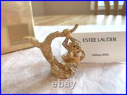 Estee Lauder Charming Monkey Sparkly Solid Perfume Compact Mib Beautiful