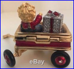 Estee Lauder Christmas Wagon Solid Perfume Compact 1999 Rare and Hard to Find