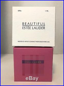 Estee Lauder Compact Solid Perfume BEAUTIFUL WEEKEND ARTIST withBoxes
