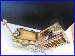 Estee Lauder Compact Solid Perfume Circus Lion 2002 Rare Gold