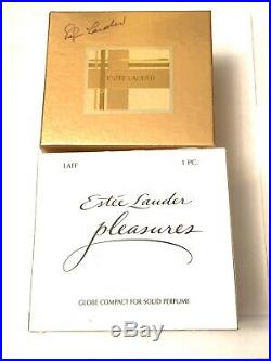 Estee Lauder Crystal Globe Pure White Linen Solid Perfume Compact BOX