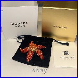 Estee Lauder Dancing Starfish 2017 Modern Muse Perfume Compact Orange W / Box