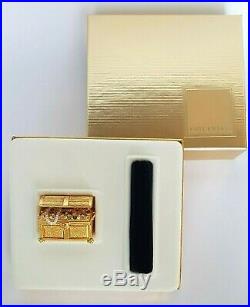 Estee Lauder Dazzling Gold TREASURE CHEST Solid Perfume Compact NIB 2001