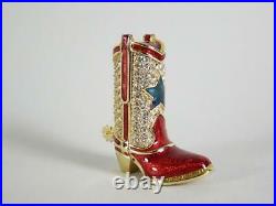 Estee Lauder Dazzling Rhinestone Cowboy Boot Solid Perfume Compact