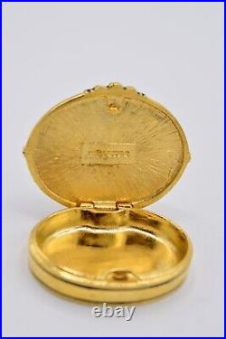Estee Lauder EMPTY Compact Solid Perfume Enamel Gold Cameo Gold Sky Blue Rare