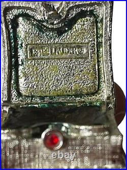 Estee Lauder EMPTY Compact Solid Perfume Rhinestone Crystal Jester RARE 1998