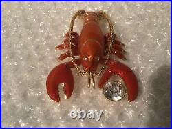 Estee Lauder Empty Perfume Compact Lobster With Gemstone