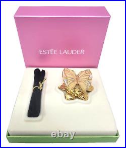 Estee Lauder Enchanted Butterfly Solid Perfume Compact Vintage 2000 RARE NEW