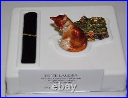 Estee Lauder Fiery Fox Solid Perfume Compact, White Linen, 2003, Pouch, Box