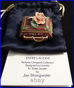 Estee Lauder Fragrant Treasures Jay Strongwater Solid Perfume Compact NEW