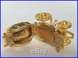 Estee Lauder Gilded Stagecoach Solid Perfume Pleasures Compact withBoxes Complete