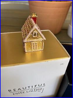 Estee Lauder Gingerbread House Solid Perfume Compact NEW