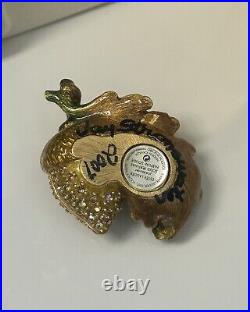 Estee Lauder'Glistening Acorn' Solid Perfume Compact Signed by Jay Strongwater