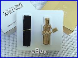 Estee Lauder Gold Anniversary Flacon Solid Perfume Compact Crystals / Box Rar