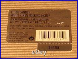 Estee Lauder Goldtone Rocking Horse Compact with Perfume unused