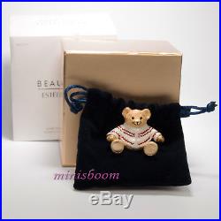 Estee Lauder HARRODS 2011 CHRISTMAS TEDDY BEAR Compact for Solid Perfume NIB