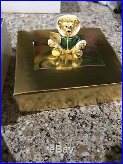 Estee Lauder Harrods 2001 Christmas Teddy Bear Solid Perfume Compact New Unused