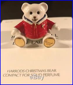 Estee Lauder Harrods 2016, 2017 & 2018 Christmas Bear Solid Perfume Compacts