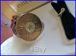 Estee Lauder Hat Box Saks High Style Rare Vtg Solid Perfume Compact Boxed Bnib