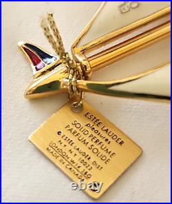 Estee Lauder Holiday 2007 Perfume Compact Sparkling Sailboat NOS Pleasures withBox