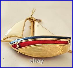 Estee Lauder Holiday 2007 Perfume Compact Sparkling Sailboat NOS Pleasures withBox