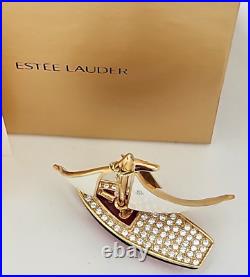 Estee Lauder Holiday 2007 Perfume Compact Sparkling Sailboat NOS Pleasures withBox