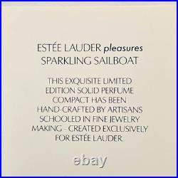 Estee Lauder Holiday 2007 Perfume Compact Sparkling Sailboat NOS Pleasures withBox