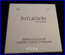 Estee Lauder Intuition Solid Perfume Bejeweled Rooster Compact NEW