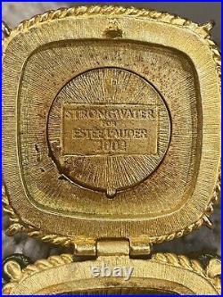 Estee Lauder Jay Strongwater 2002 Bejeweled Crown Solid Perfume Compact No Box