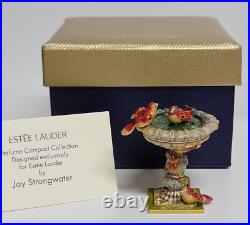 Estee Lauder Jay Strongwater Intuition Precious Birdbath Compact Solid Perfume