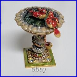 Estee Lauder Jay Strongwater Intuition Precious Birdbath Compact Solid Perfume