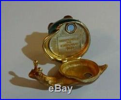 Estee Lauder Jay Strongwater Shimmering Snail Solid Perfume Compact Jewel 2010