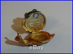 Estee Lauder Jay Strongwater Shimmering Snail Solid Perfume Compact Jewel 2010
