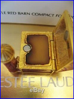 Estee Lauder LITTLE RED BARN Solid Perfume Compact 1/600 Label Perfect MIBB