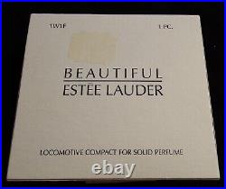 Estee Lauder Locomotive Train withgold Solid Perfume Compact NEW