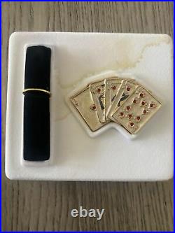 Estee Lauder Lucky Hand 2002 Solid Perfume Compact Gambler Poker Beautiful