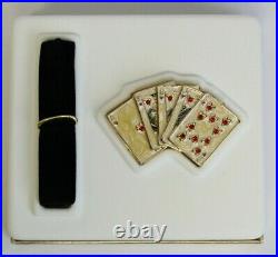 Estee Lauder Lucky Hand 2002 Solid Perfume Compact Gambler Poker MIBB Beautiful
